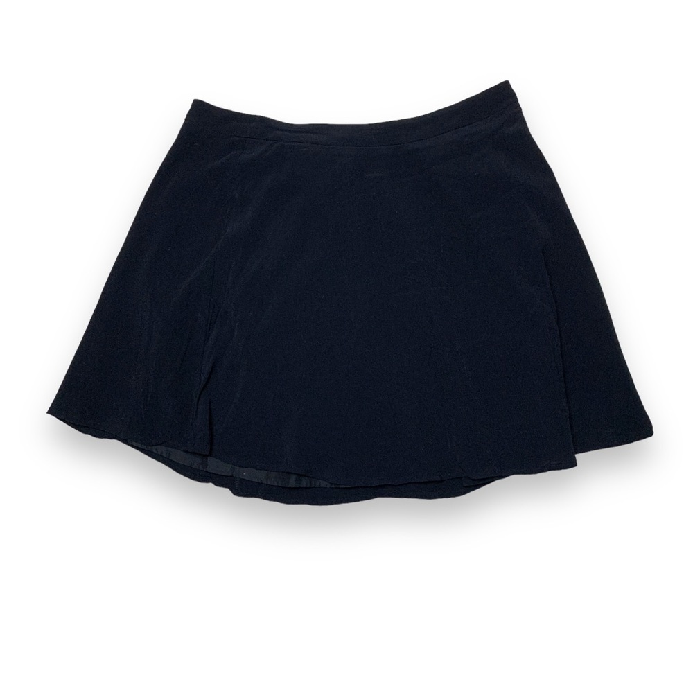 Forever 21Women’s XL Solid Black Mini Skirt Zip Back Flowing Layered Short skirt